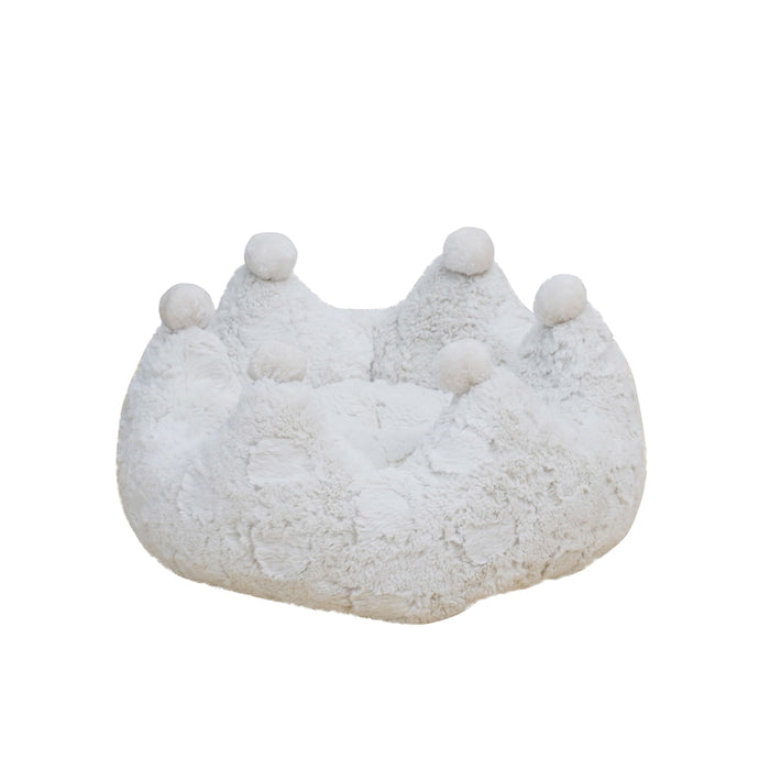 PetPals Rose Crown Pet Bed Ivory 17.7in