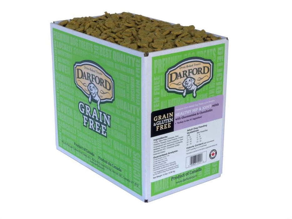 Darford Oven Baked Grain Free Functionals Dog Treats Healthy Hip & Joint Mini Mini 15 lb