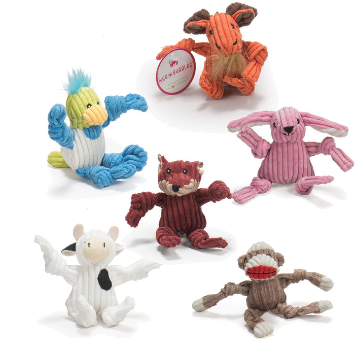 HuggleHounds Wee Huggles® Assorted Plush Dog Toys, (Pack of 6)