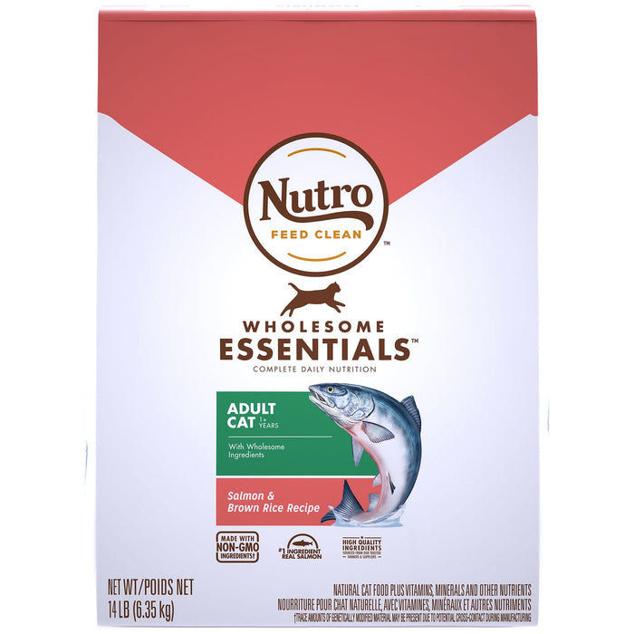 Nutro Products Wholesome Essentials Adult Dry Cat Food Salmon & Brown Rice 14lb