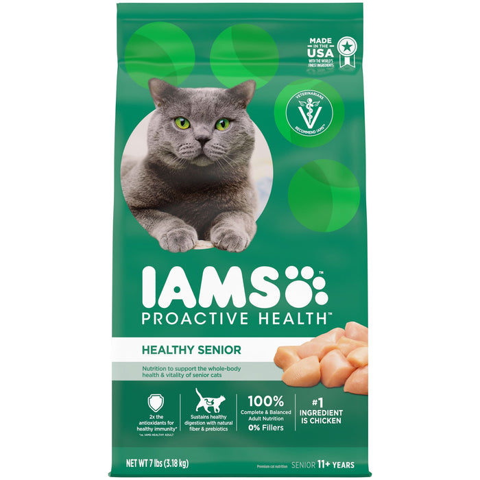 IAMS Proactive Health Senior Dry Cat Food Chicken 7lb