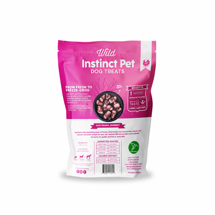 Wild instinct Pet Freeze-Dried Turkey Hearts for Dogs 2.1 oz