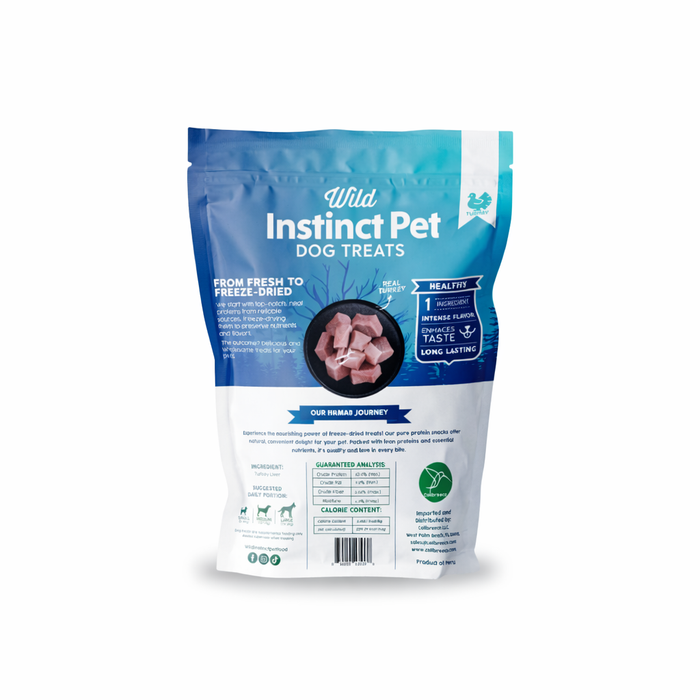 Wild instinct Pet Freeze-Dried Turkey Liver Dog Treats 2.1 oz