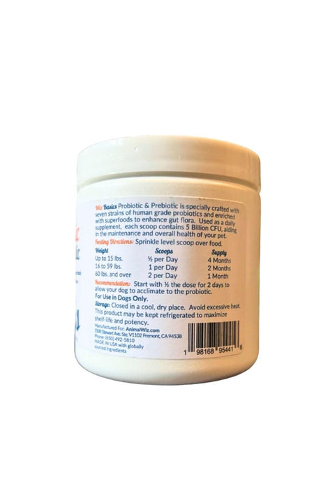 Wiz Basics Probiotic and Prebiotic Powder Supplement for Dogs, 3.8 oz - 198168954416