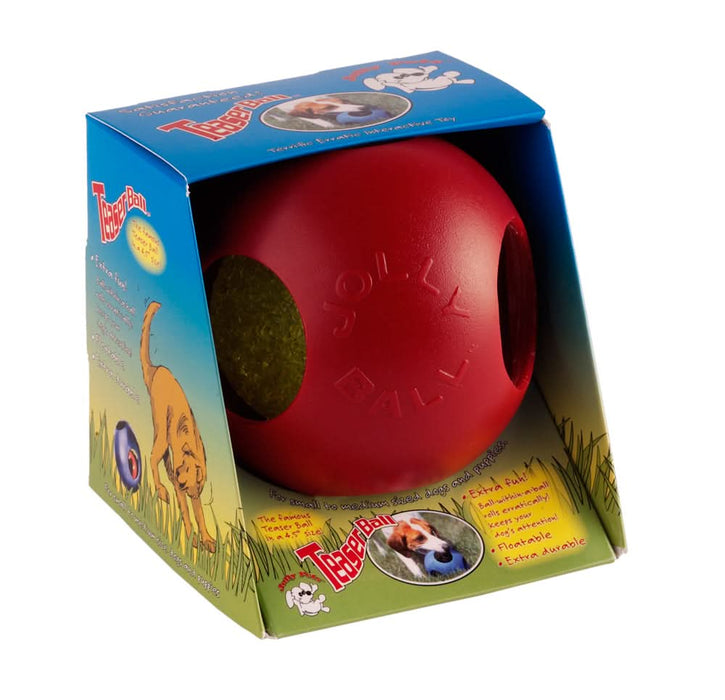 Jolly Pet Teaser Ball Dog Toy Red SM 4.5in