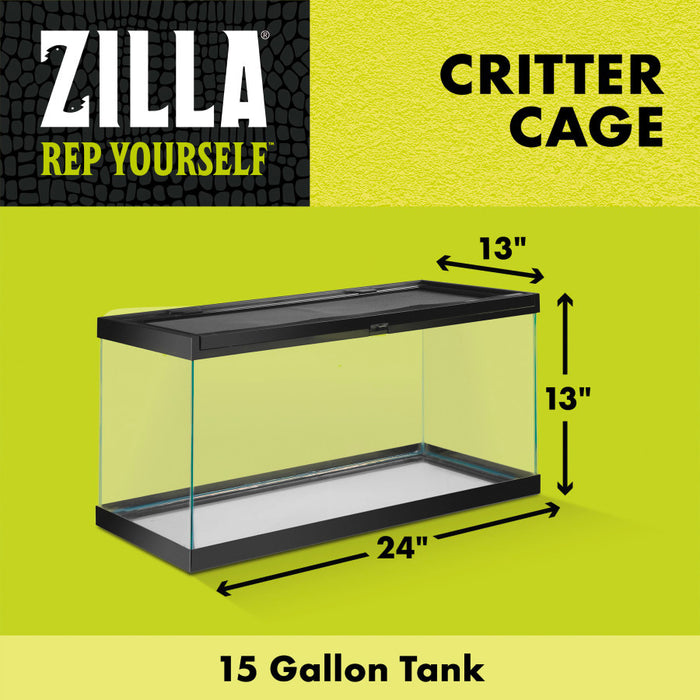 Zilla Critter Cage® Reptile Terrarium 15 Gallons