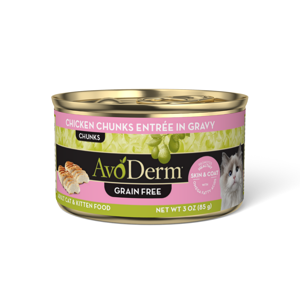 AvoDerm Natural Chicken Chunks Entrée In Gravy - Grain Free Wet Canned ...