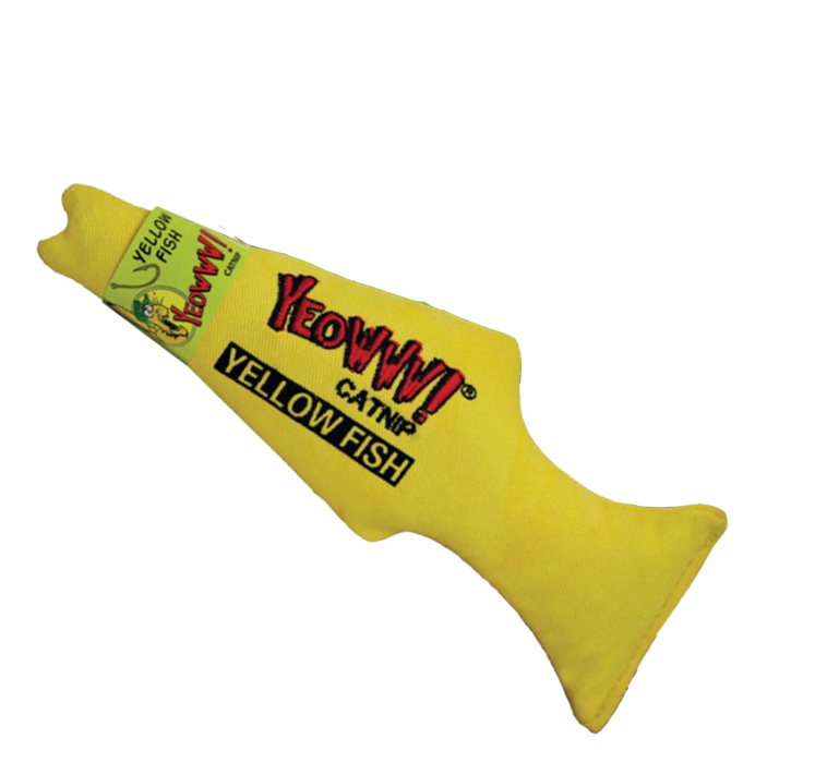 Yeowww! Fish Catnip Toy Yellow 7 in