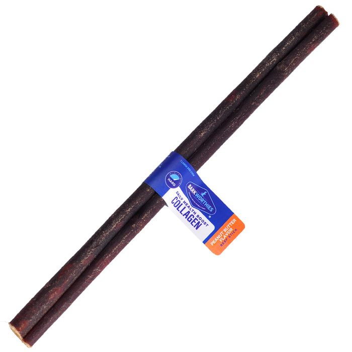 Barkworthies Collagen Stick Dipped in Peanut Butter Dog Treat 12in - Image 2