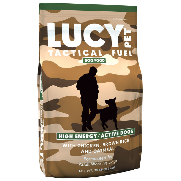 Lucy Pet Products Tactical Fuel Dry Dog Food Chicken, Brown Rice & Oatmeal 30lbs