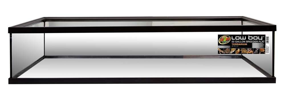 Zoo Med Low Boy Breeder Flat Terrarium Black, Clear 48 in x 24 in 50 gal