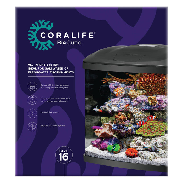 Coralife LED Biocube Marine or Freshwater Aquarium Kit 16
