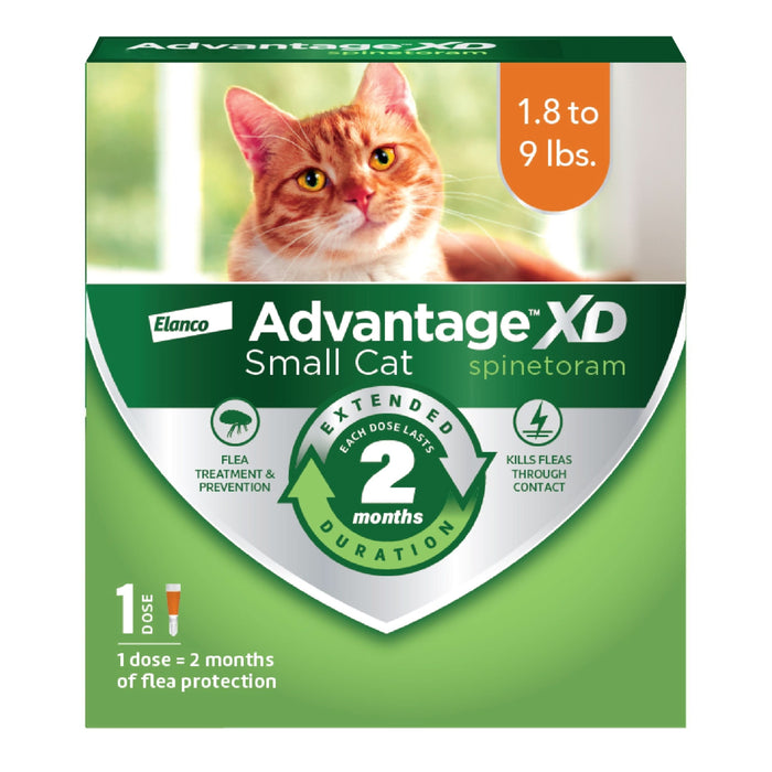 Elanco Advantage XD Topical Flea Protection for Cats 1 dose (2 months of protection) SM Cats (1.8-9 lbs) - Image 2