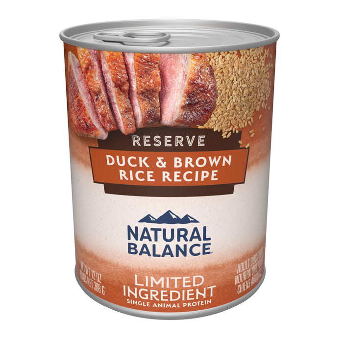 Natural Balance Pet Foods Limited Ingredient Reserve Canned Dog Food Duck & Brown Rice 13oz