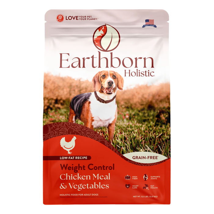 Earthborn Holistic Weight Control Grain-Free Dry Dog Food Chicken Meal & Vegetables 12.5lb