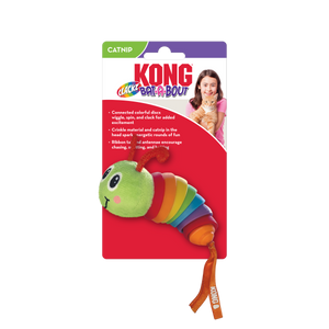 KONG Bat-A-Bout Clackz Caterpillar Cat Toy One Size - Image 2