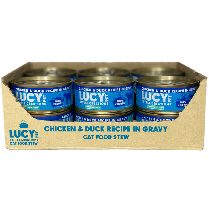 Lucy Pet Products Kettle Creations Adult Wet Cat Food Chicken & Duck 2.75oz (Pack of 12)