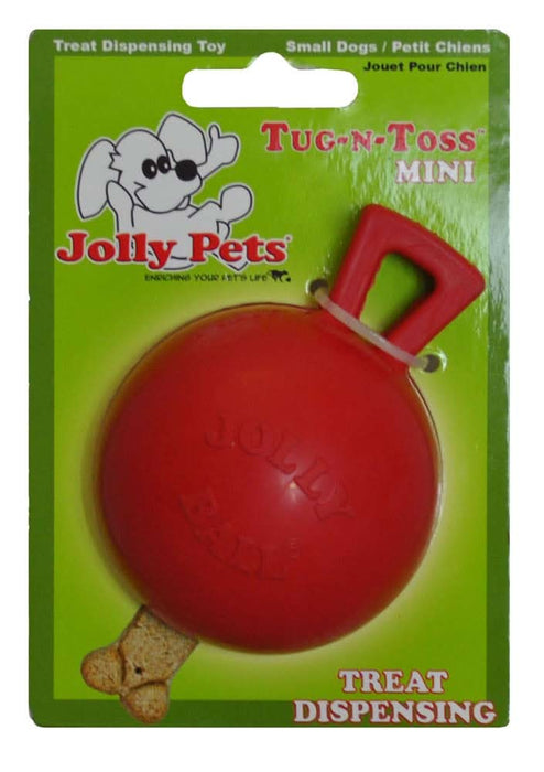 Jolly Pet Tug-n-Toss Mini Dog Toy Blue 4in LG