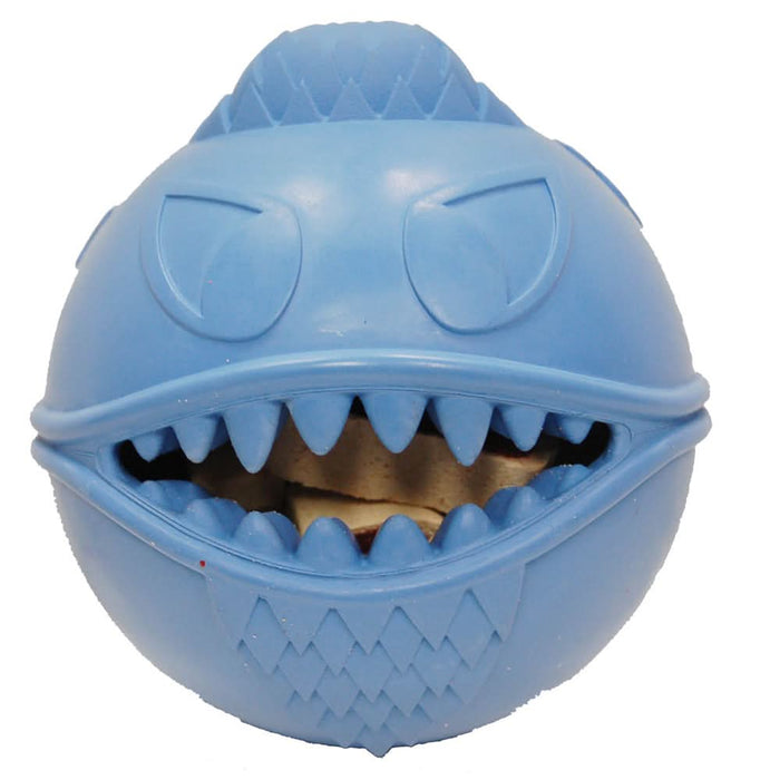 Jolly Pet Monster Ball Treat Dispensing Dog Toy Blue MD 3.5in