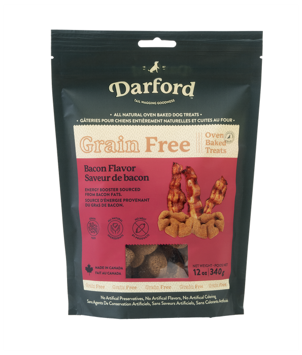 Darford Grain Free Dog Biscuits Bacon Recipe Regular 12 oz