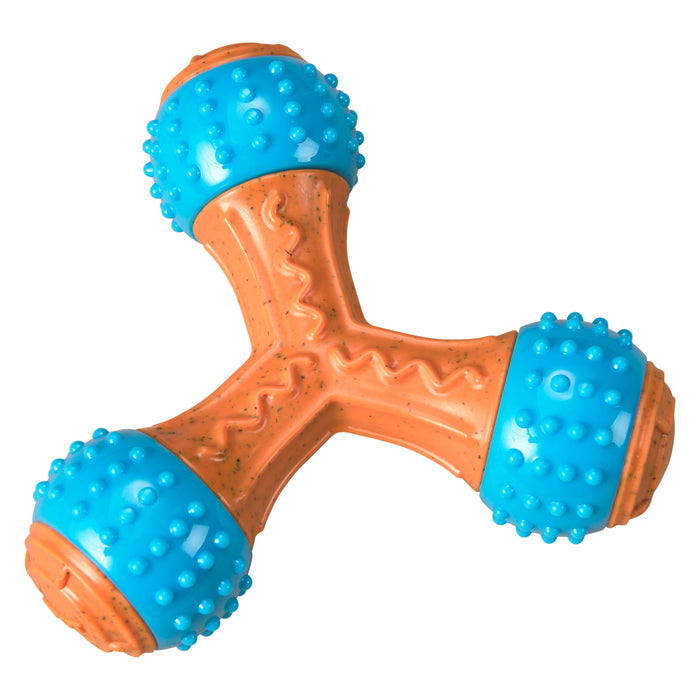 Bam-Bone + Giggler Dog Toy Tripod Peanut Butter 6in