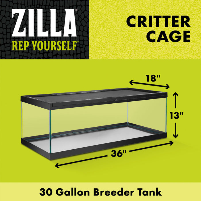 Zilla Critter Cage® Reptile Terrarium 30 Gallons, Breeder