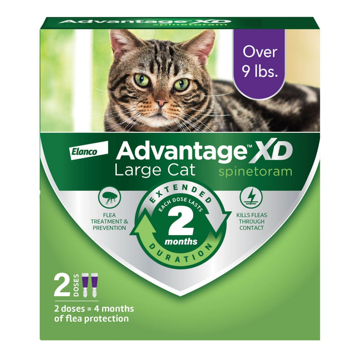 Elanco Advantage XD Topical Flea Protection for Cats 2 doses (4 months of protection) LG Cats (Over 9lbs) - Image 2