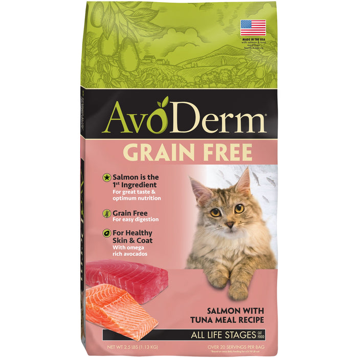 AvoDerm Natural Grain Free Salmon with Tuna Meal Dry Cat Food 2.5 lb