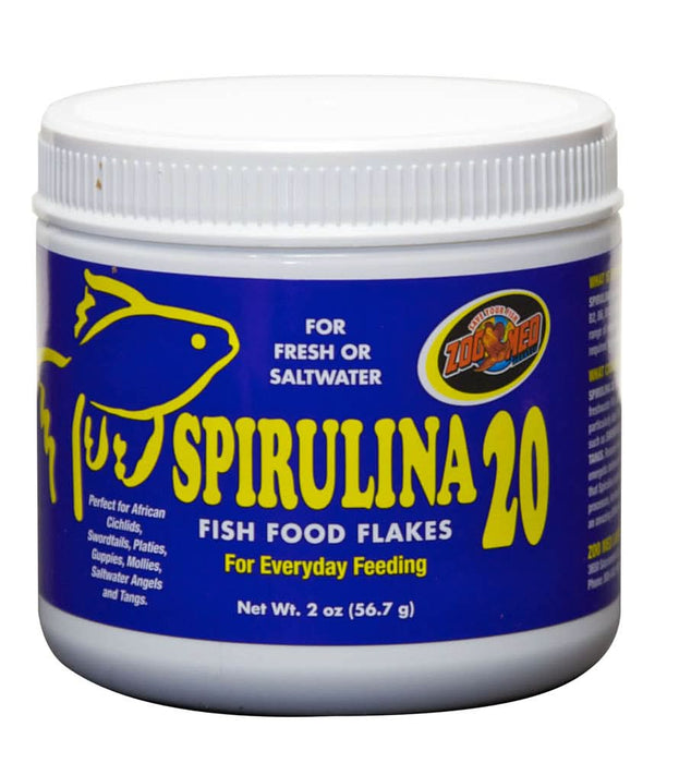 Zoo Med Spirulina 20 Flakes Fish Food 2 oz
