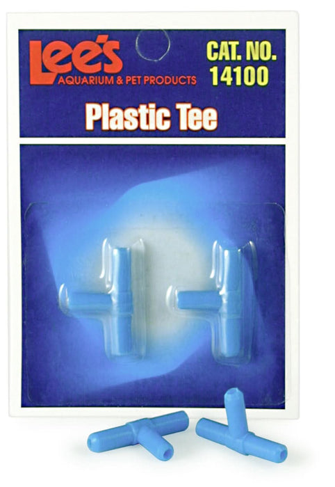 Lee's Aquarium & Pet Products Plastic Tee Blue 2 Count