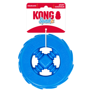 KONG Squeakz Wheel Dog Toy Blue MD - Image 2