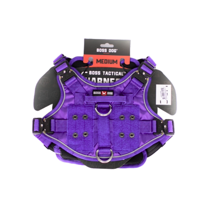 Boss Dog Tactical Dog Harness Purple MD