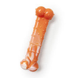Nylabone Power Chew Textured Bone Dog Chew Toy 70th Birthday Orange Swirl Chicken Medium (1 Count)