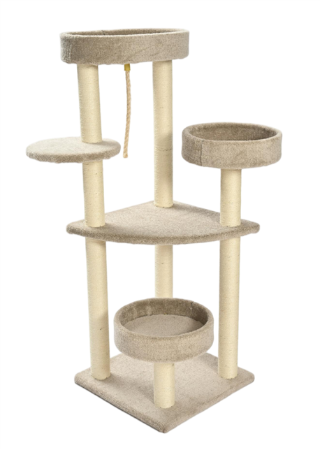 Max & Marlow Multi Level Carpet Cat Tower 51in - Image 2