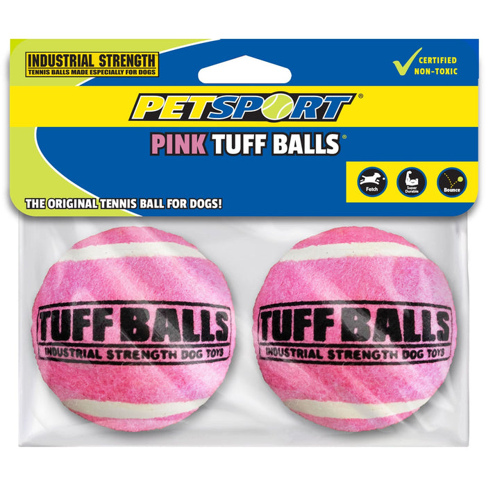 Petsport USA Tuff Ball Dog toy Pink 2 Pack 2.5 in