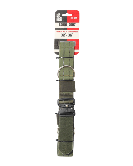 Boss Dog Human Boss Tactical Utility "Dog Walker" Belt Green MD (32-36in waist)