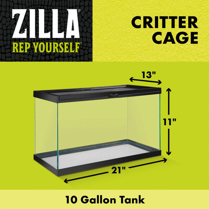 Zilla Critter Cage® Reptile Terrarium 10 Gallons