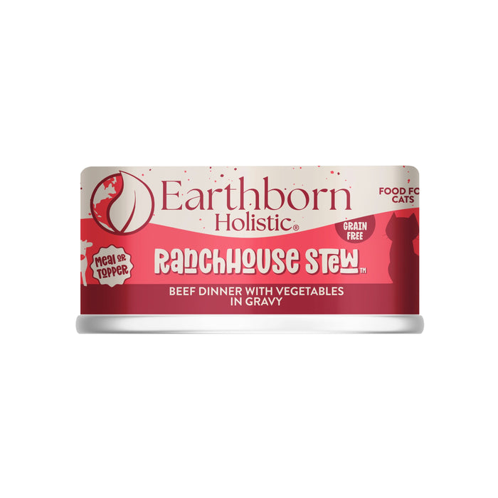 Earthborn Holistic Grain Free RanchHouse Stew Beef Wet Cat Food 5.5oz 24pk