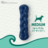 Nylabone Power Chew Love Our Oceans Infinity Braid Bone Dog Chew Toy Bully Stick Medium (1 Count)
