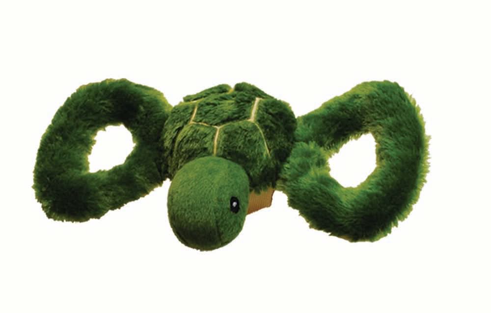 Jolly Pet Tug-a-Mals Turtle Dog Toy Green XL 6in