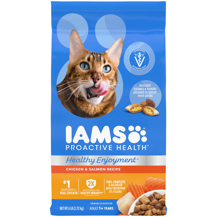 IAMS ProActive Health Healthy Enjoyment Dry Cat Food Chicken & Salmon 6lb