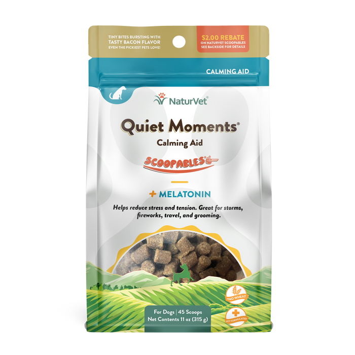NaturVet Scoopables Quiet Moments Calming Aid +Melatonin For Dogs 11oz