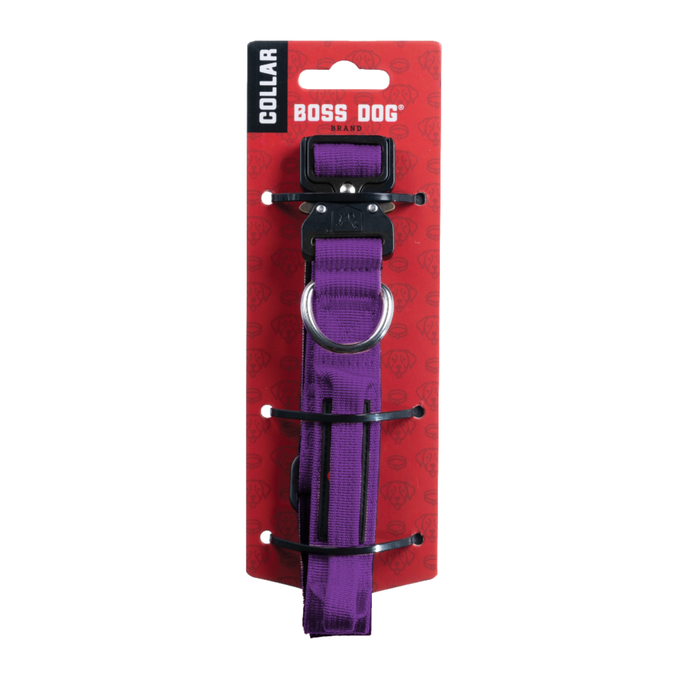 Boss Dog Tactical Adjustable Dog Collar Purple SM 13-16in