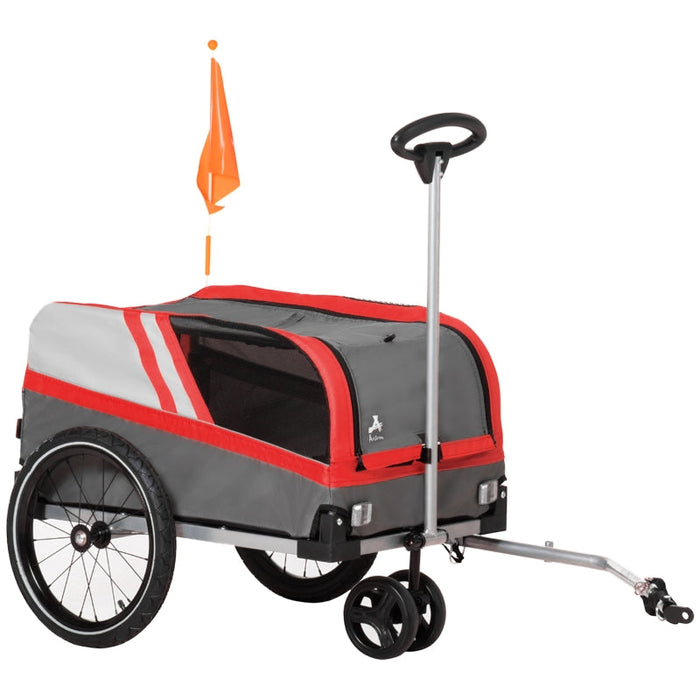 Furr Baby Gifts Pet Bike Trailer 2-in-1 Travel Stroller
