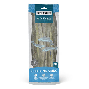 Icelandic+ Wild Caught Skins Dog Treat Cod Long Skin 18in 20pk - Image 2
