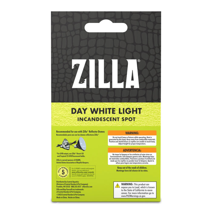 Zilla Incandescent Spot Bulb Day White 100 watts