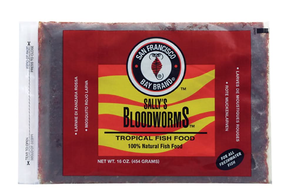 San Francisco Bay Brand Bloodworms Frozen Fish Food 16 oz