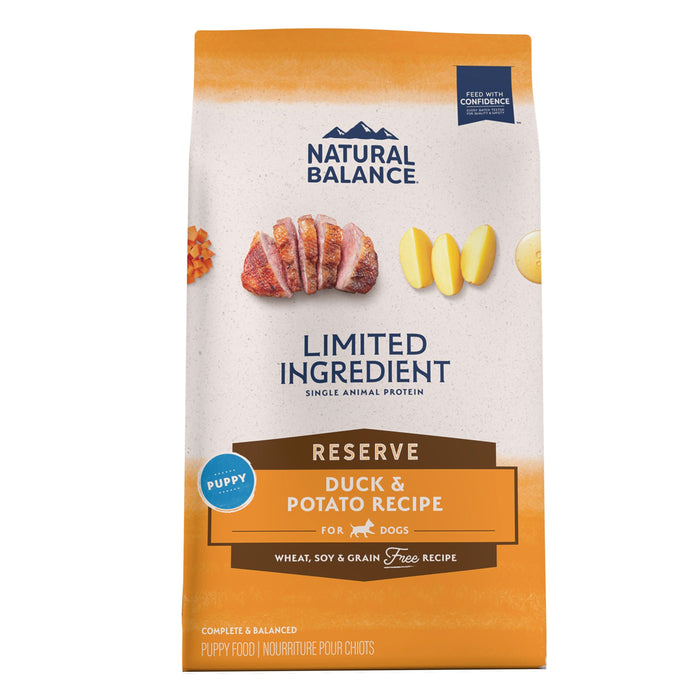 Natural Balance Pet Foods Limited Ingredient Reserve Grain Free Puppy Dry Dog Food Duck & Potato 12lb