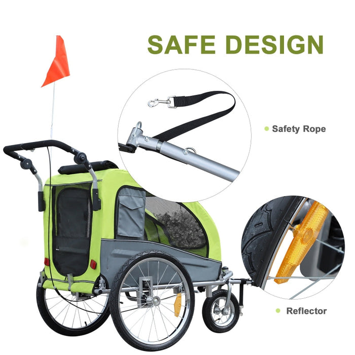 Furr Baby Gifts Pet Dog Bicycle Trailer Jogger with Suspension