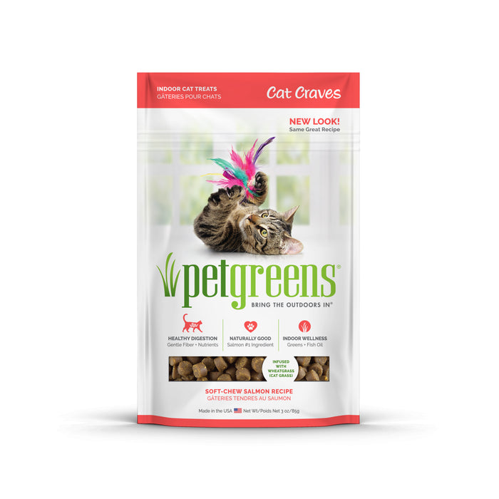 Pet Greens Cat Craves Semi-Moist Soft Cat Treats Salmon 3oz - Image 2